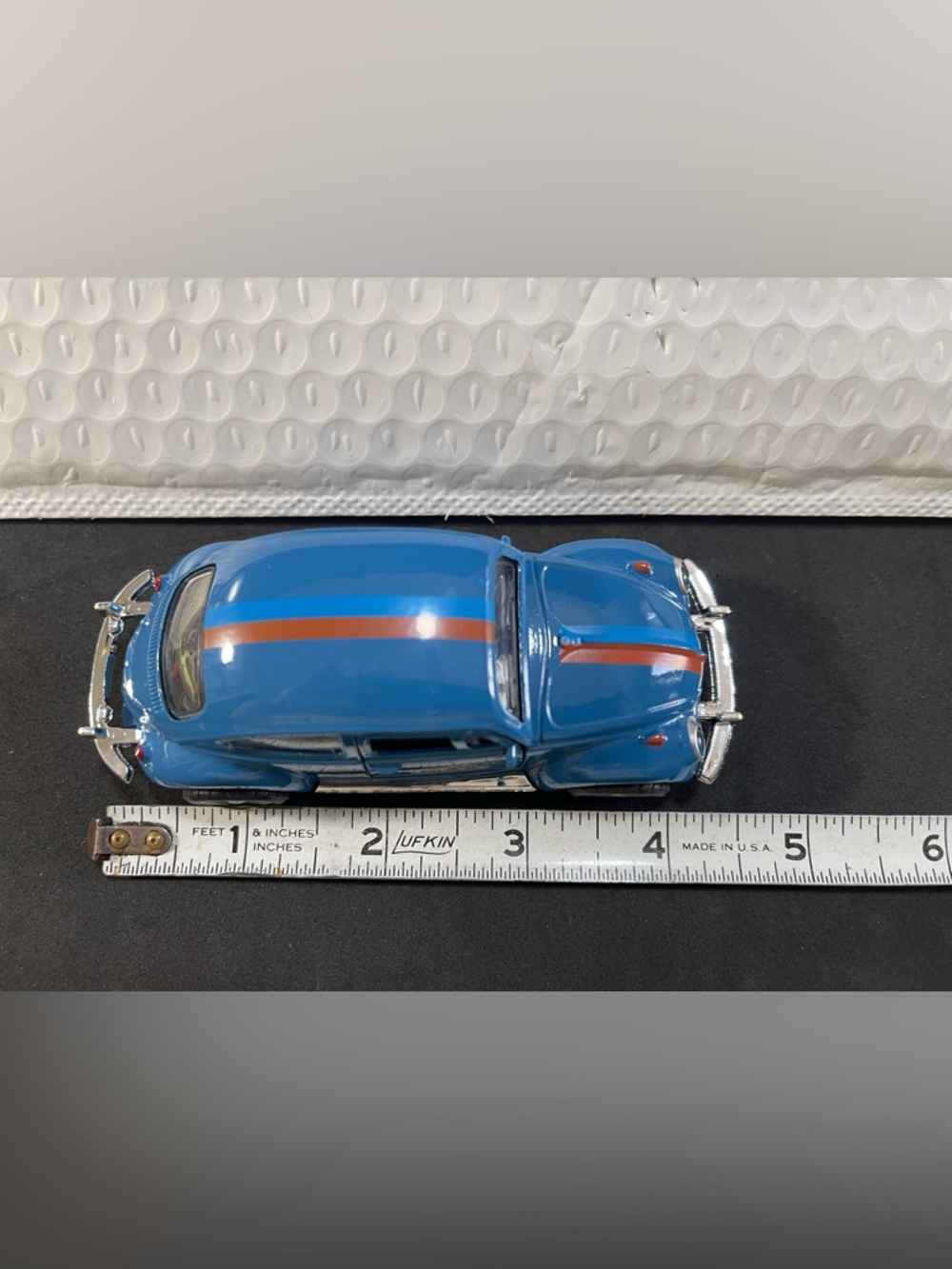 MAX- Blue Die-Cast Vintage Style Racing Bug Beetle Toy Car -Pull Back Action NEW - Picture 6 of 9